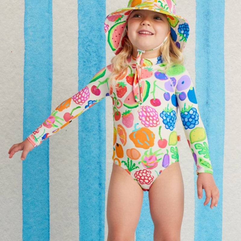 Halcyon Nights Long Sleeve Zip Bather - Eat The Rainbow