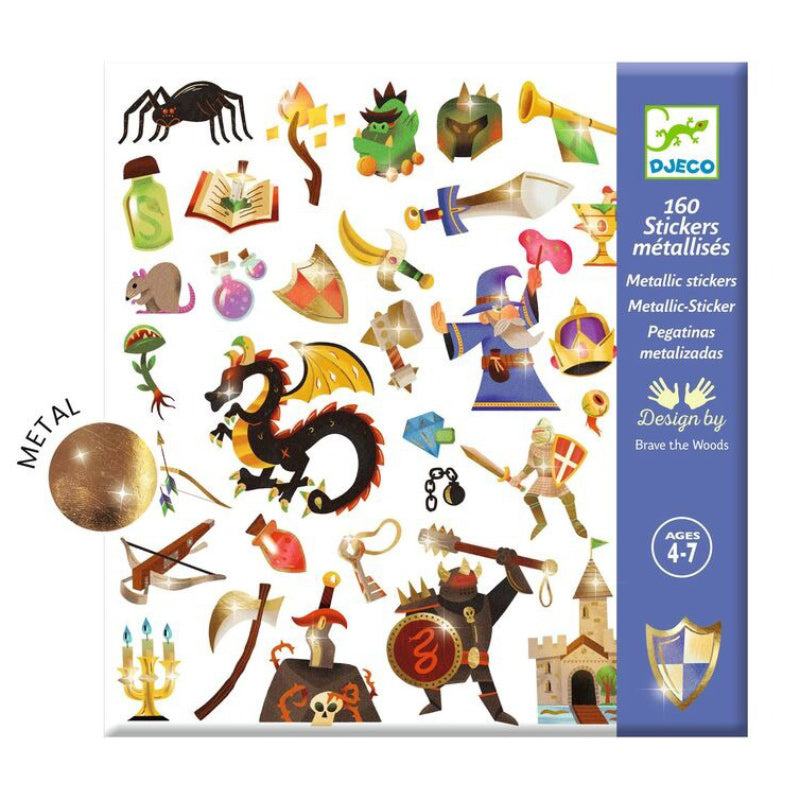 Djeco 160 Stickers - Medieval Fantasy