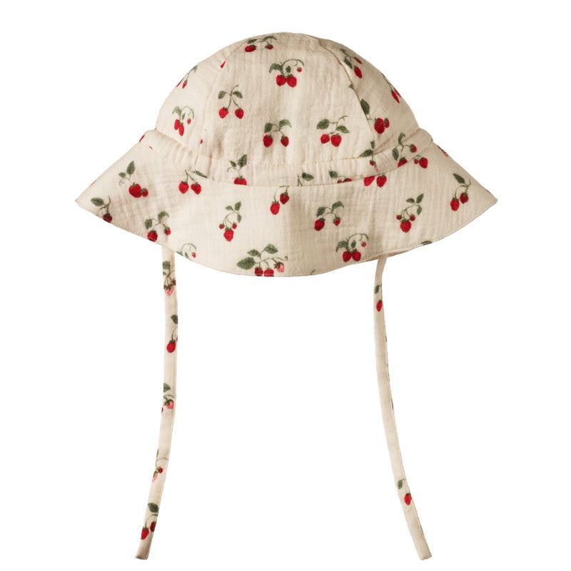 Nature Baby Muslin Sunhat - Strawberry Blush