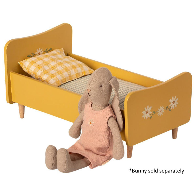 Maileg Wooden Bed Mini Yellow