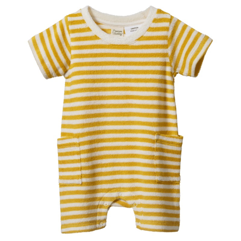Nature Baby Ocean Suit - Golden Sea Stripe