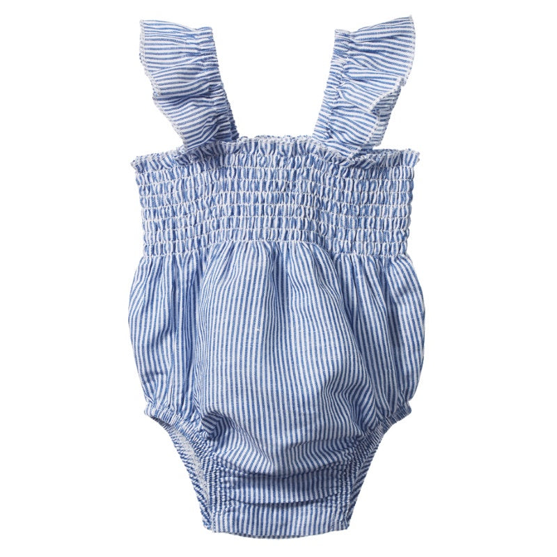 Nature Baby Gala Suit Linen - Blue Stripe