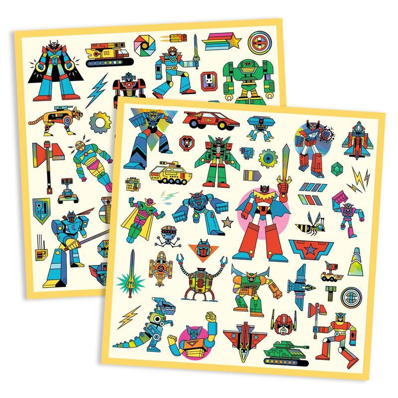 Djeco 160 Stickers - Metallic Robot