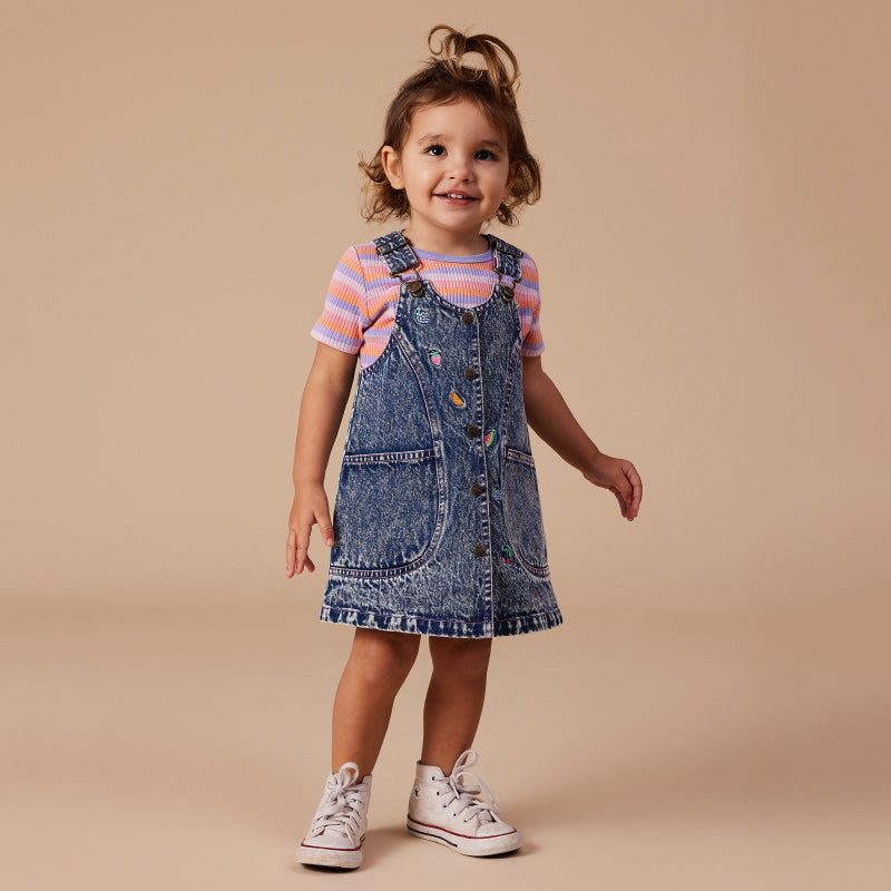 Goldie & Ace Denim Pinafore - Penelope Fruity