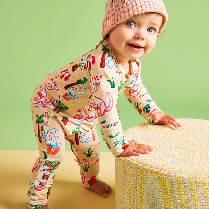 Halcyon Nights Long Sleeve Romper - Coo-ee!