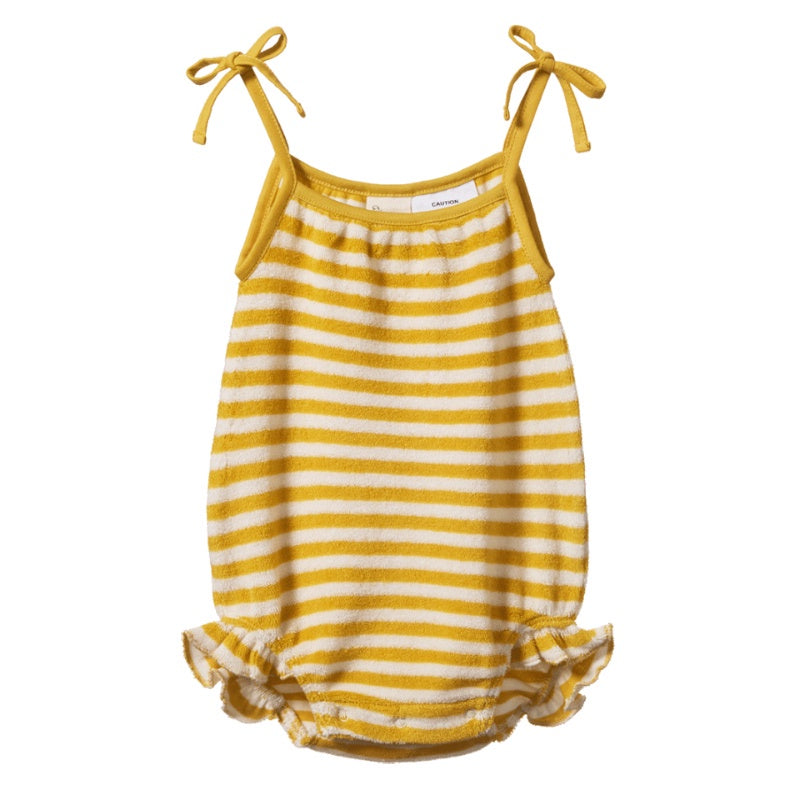 Nature Baby Sylvie Suit - Golden Sea Stripe