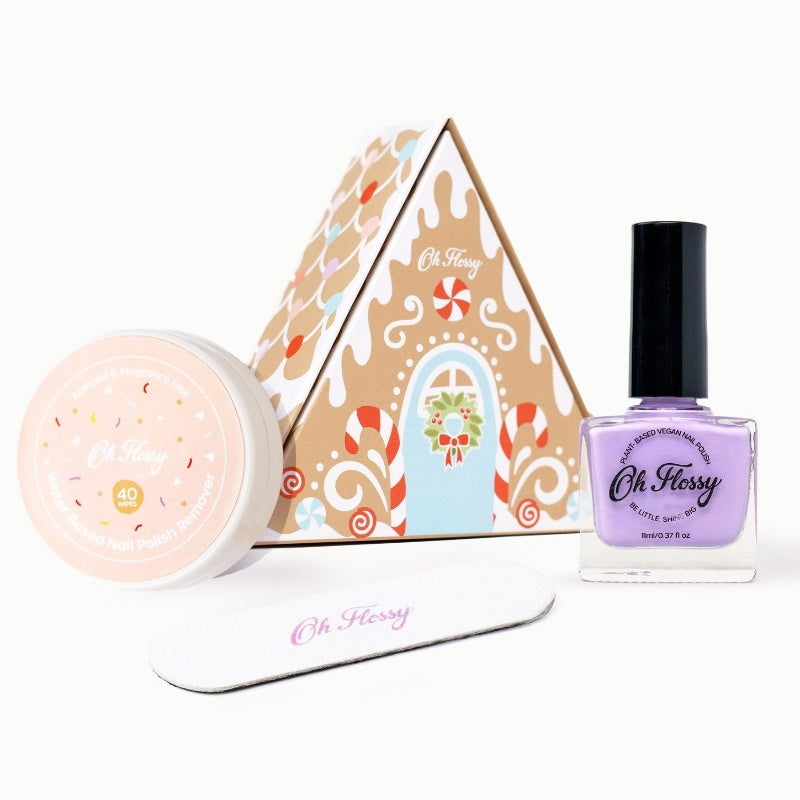 Oh Flossy Christmas Gingerbread House Mini Mani House Set