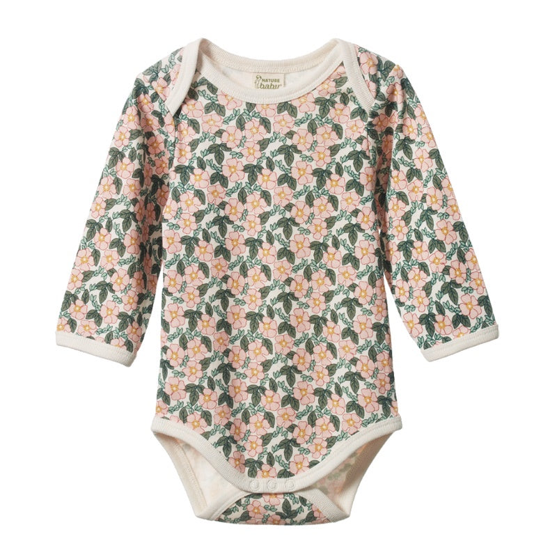 Nature Baby LS Bodysuit - Garland Print