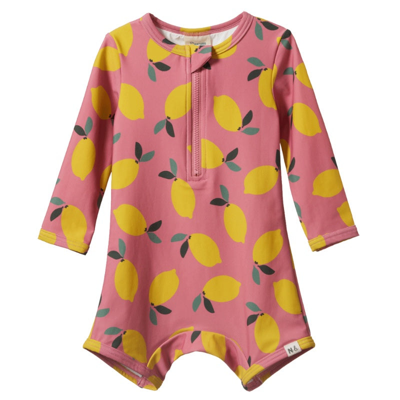 Nature Baby One Piece Bathing Trunks - Lemmony Rose