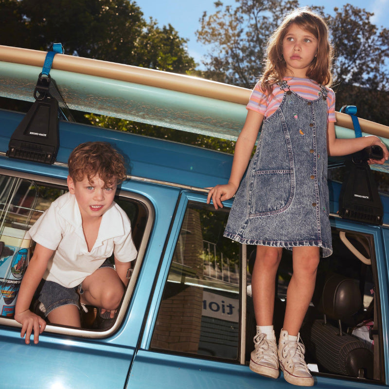 Goldie & Ace Denim Pinafore - Penelope Fruity