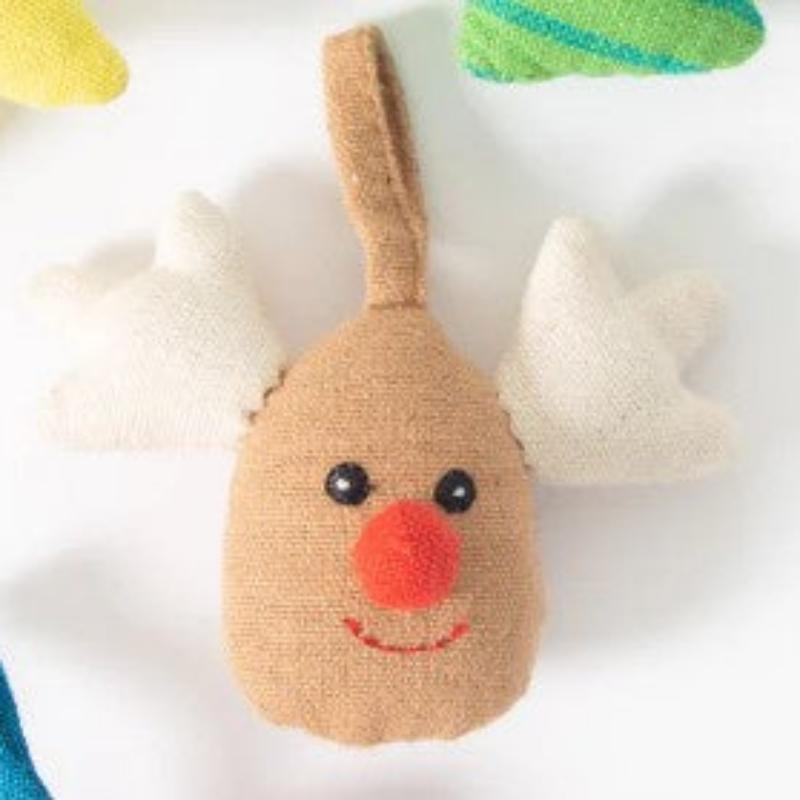 Fair Trade Cotton Woven Christmas Decoration Tree Reindeer