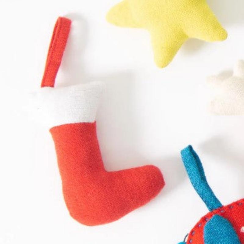 Fair Trade Cotton Woven Christmas Tree Decoration Stocking