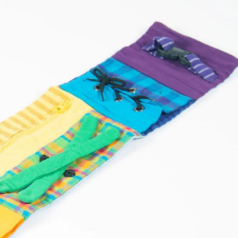 Fair Trade Handmade Fabric motor skills fasteners toy kids
