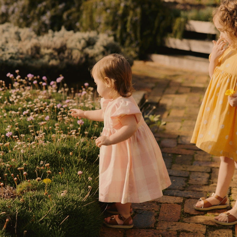 Nature Baby Albertine Dress - Summer Rose Check
