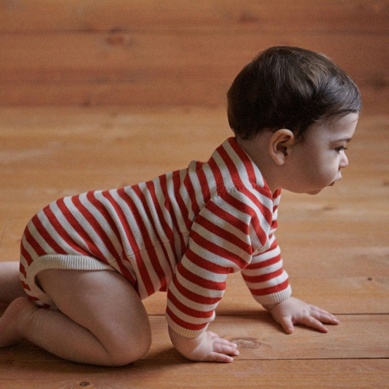 Nature Baby Sawyer Bodysuit - Red Sea Stripe