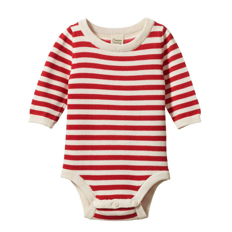 Nature Baby Sawyer Bodysuit - Red Sea Stripe