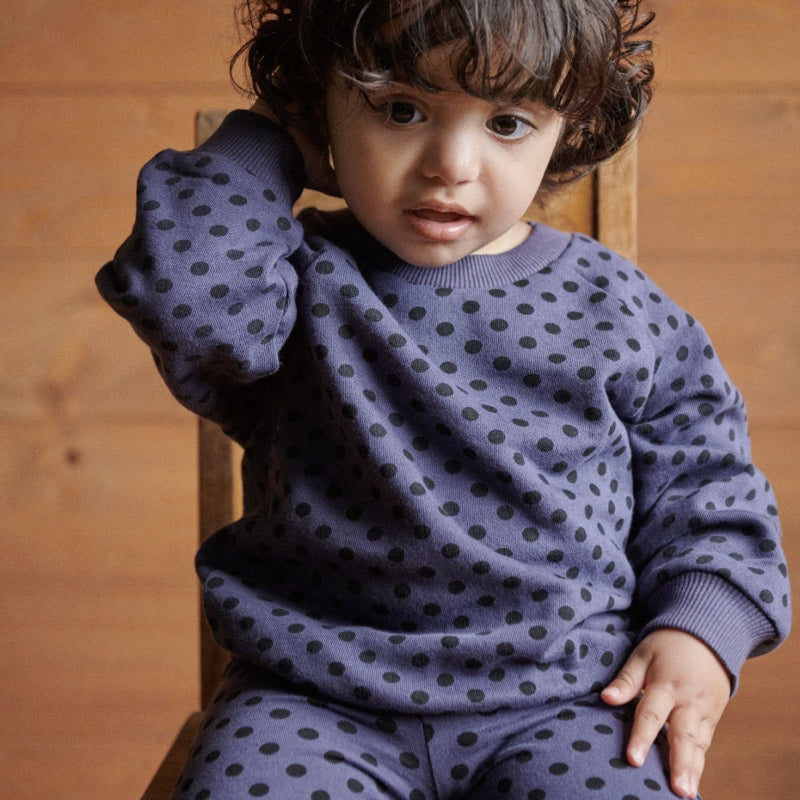 Nature Baby Emerson Sweater - Violet Polka Dot
