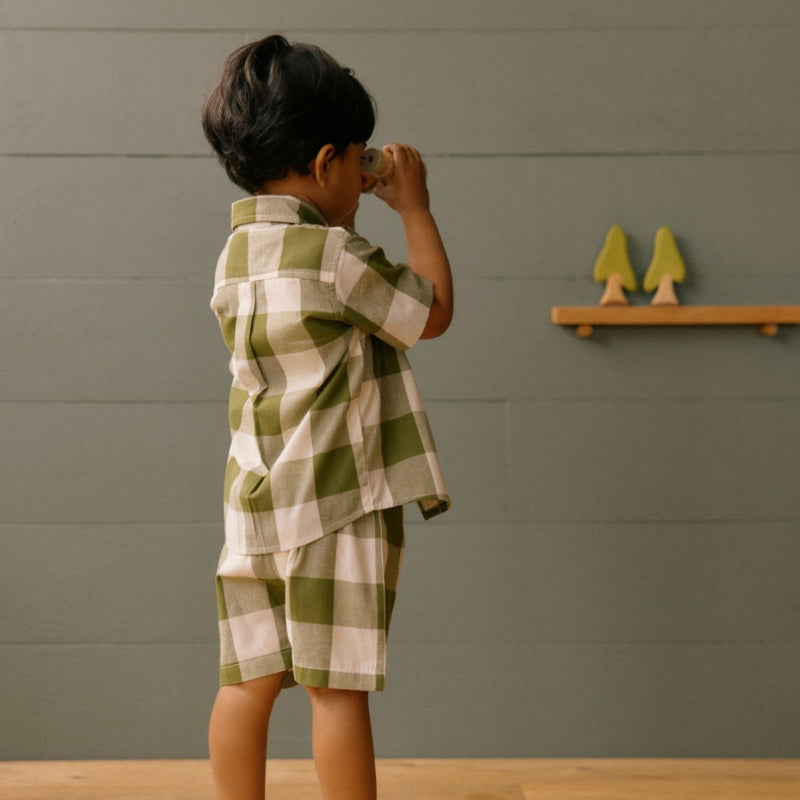 Nature Baby Rafferty Shorts - Jungle Check