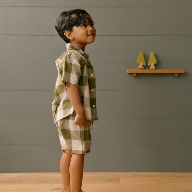 Nature Baby Rafferty Shorts - Jungle Check