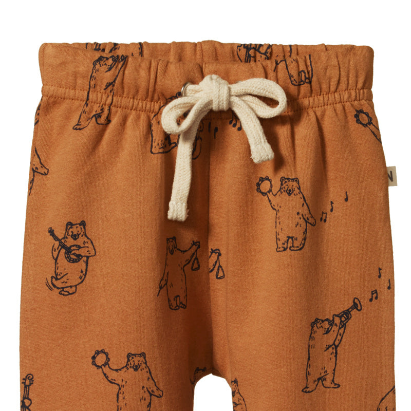 Nature Baby Sunday Trackpants - Bluegrass Bears Pecan