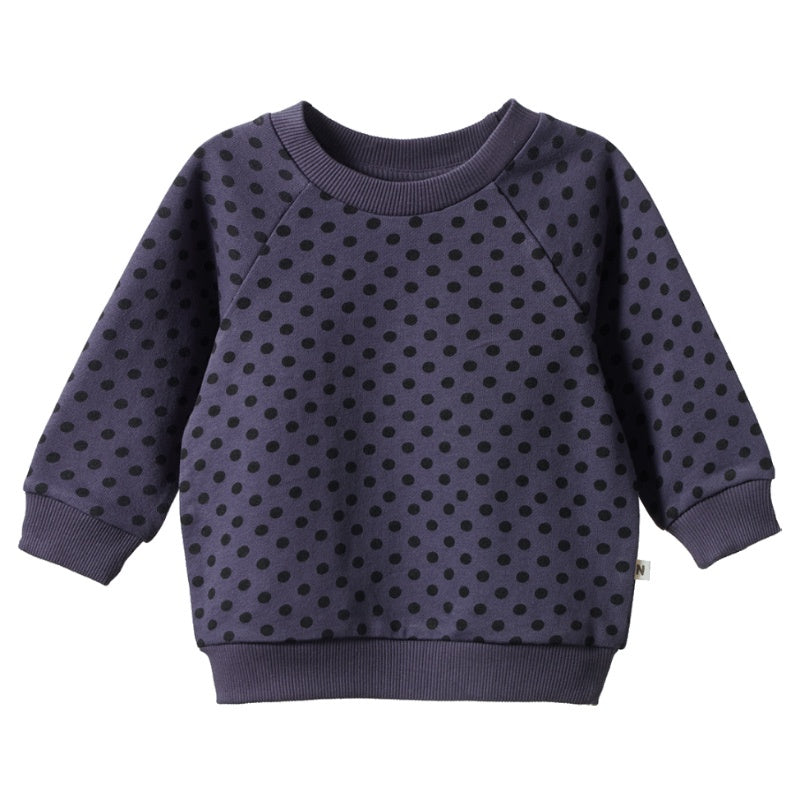 Nature Baby Emerson Sweater - Violet Polka Dot
