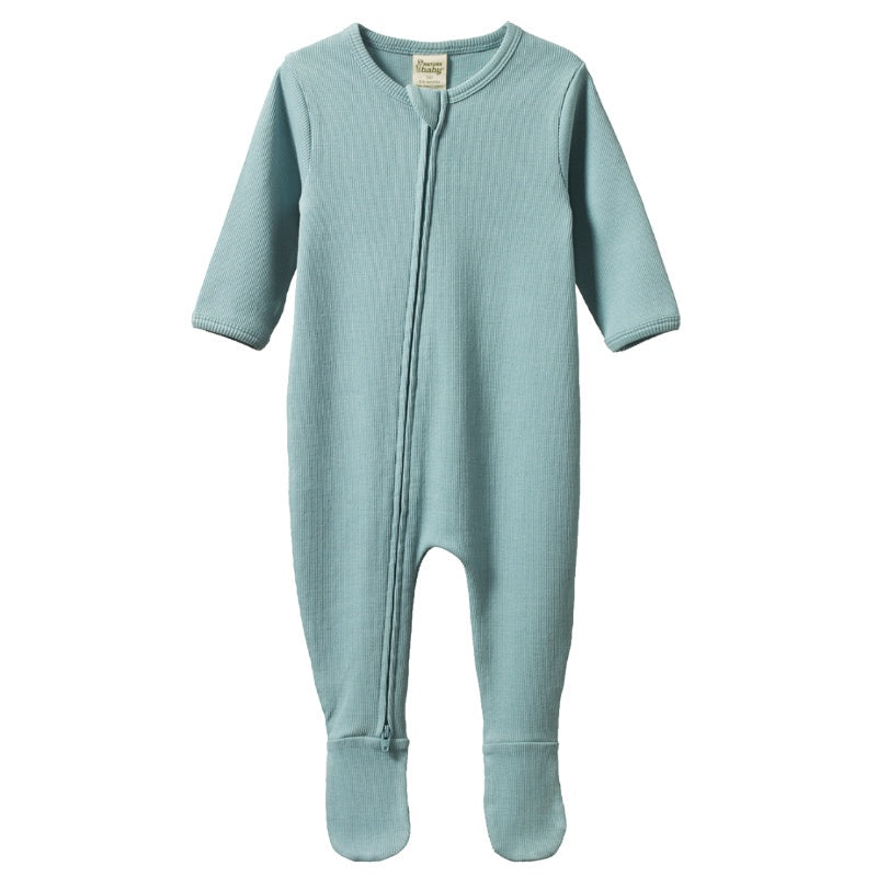 Nature Baby Dreamlands Suit - Powder Blue Rib