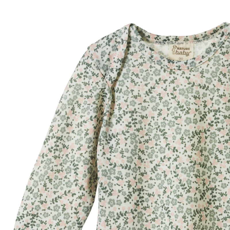 Nature Baby Merino Ess LS Bodysuit - Daisy Belle