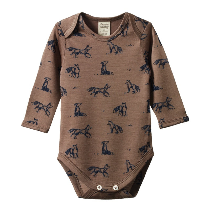 Nature Baby Merino LS Bodysuit - Foxy