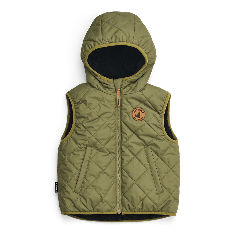 Crywolf Reversible Yeti Vest - Fern/Black