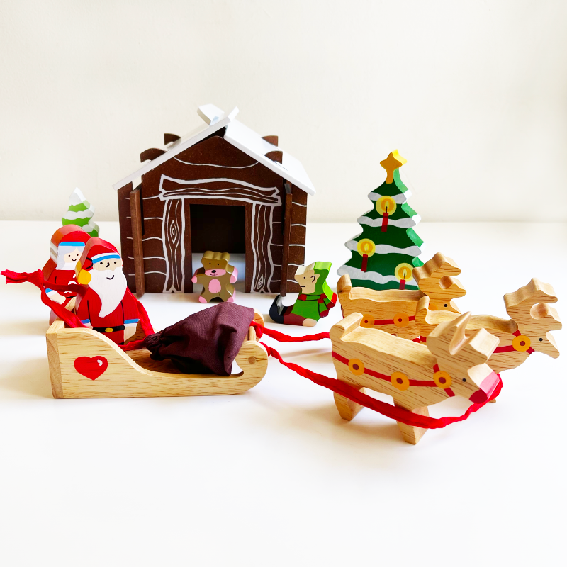 Christmas House With Reindeer