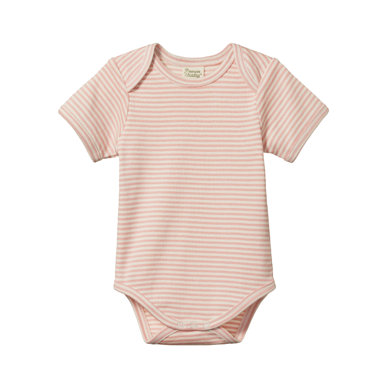 Nature Baby S/S Bodysuit - Lily Stripe