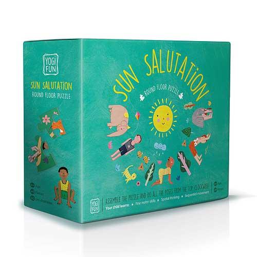 Yoga kids puzzle, Sun Salutation Puzzle in Shorties kids shop Sydneys inner west