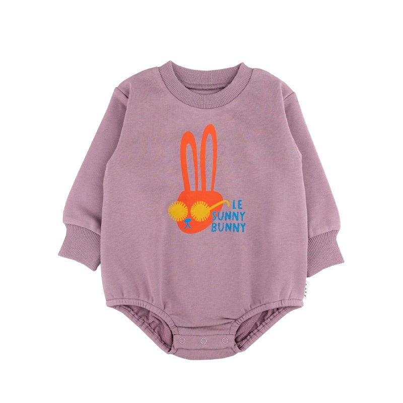 Olive And The Captain Sunny Bunny Romper - Eggplant