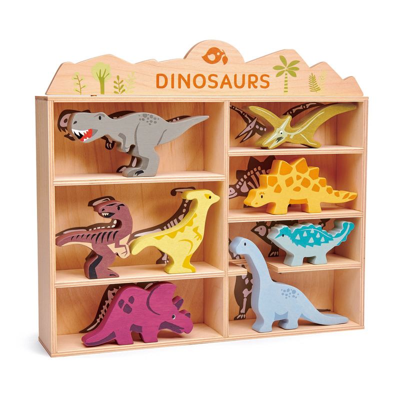 Tender Leaf Toys Dinosaur Set With Shelf