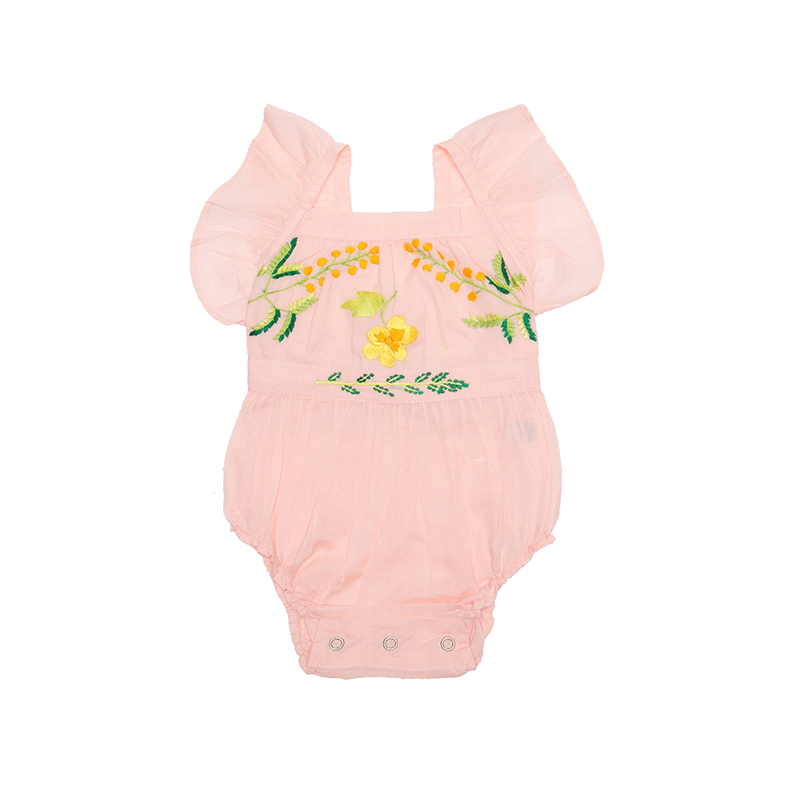 Coco & Ginger Camille Sunsuit - Wattle Embroidery