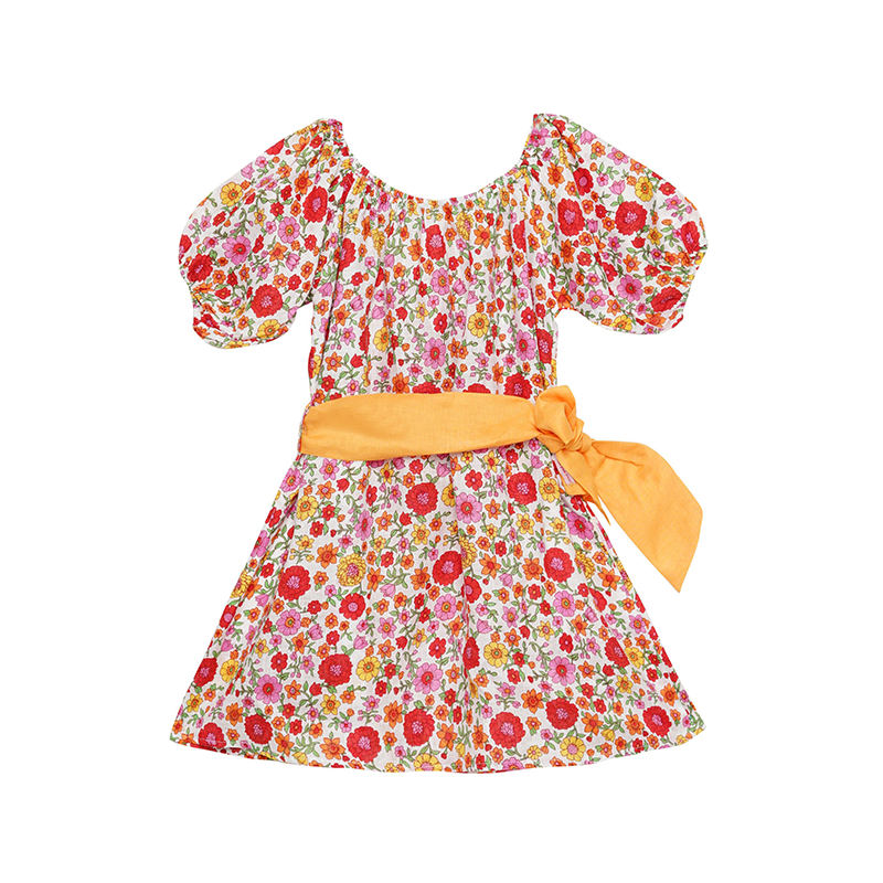 Coco & Ginger Hera Dress - Summer Dahlia Linen