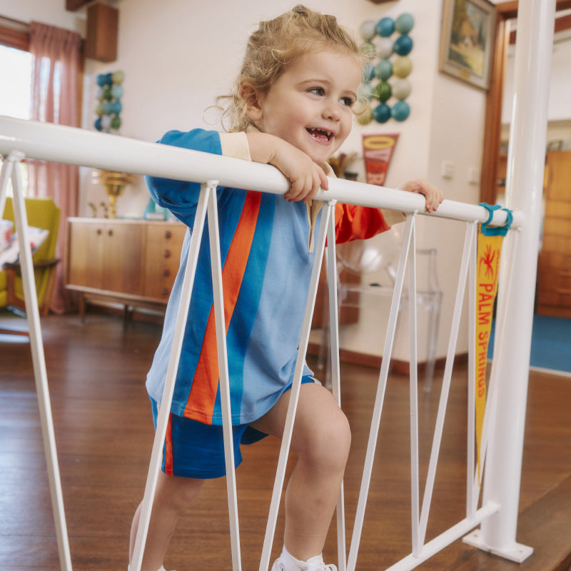 Goldie & Ace Rugby Top - Blue/Orange