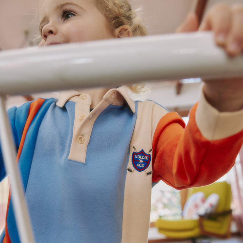 Goldie & Ace Rugby Top - Blue/Orange