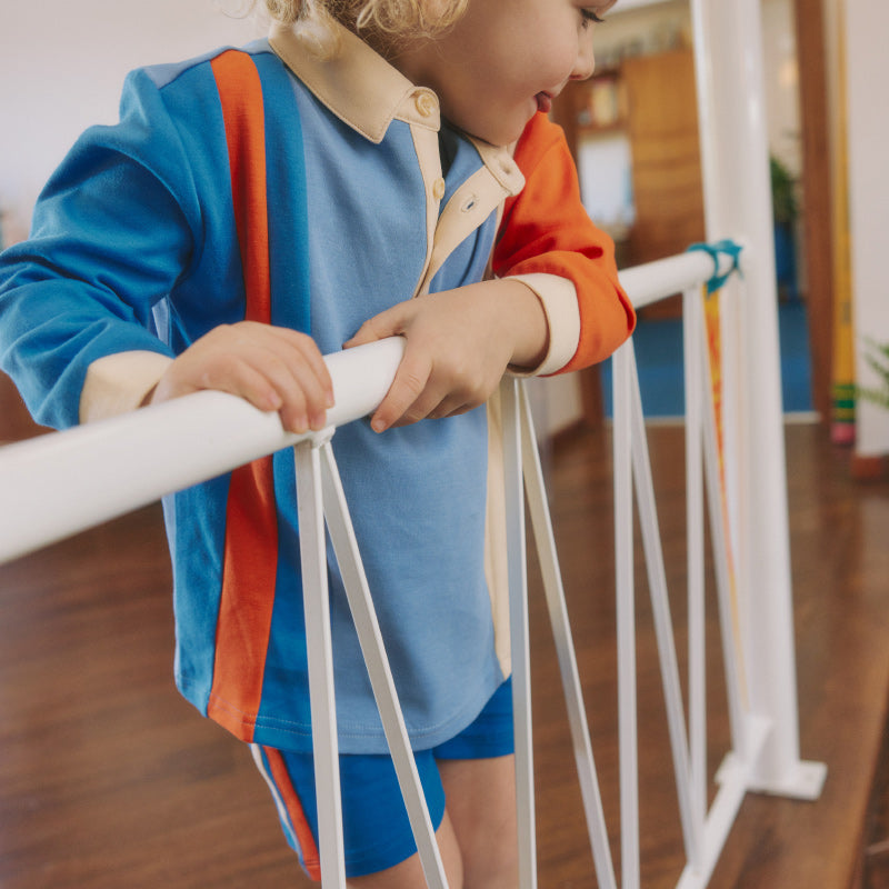 Goldie & Ace Rugby Top - Blue/Orange