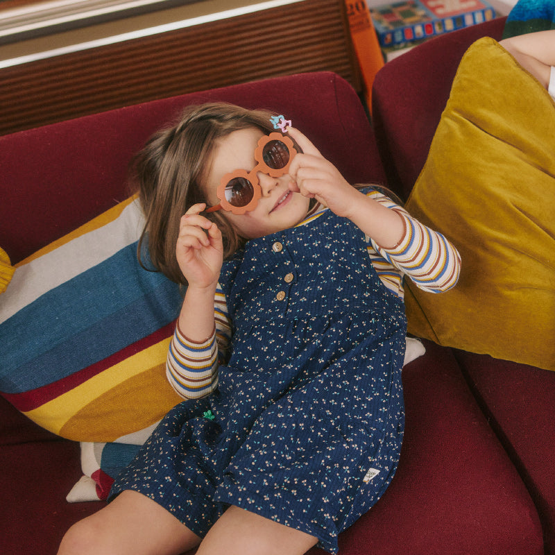 Goldie & Ace Layla Shortalls - Navy Berries