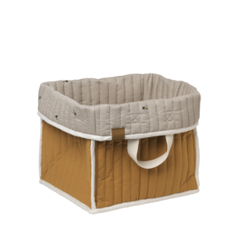 Fabelab Quilted Storage Basket - Ochre Bee