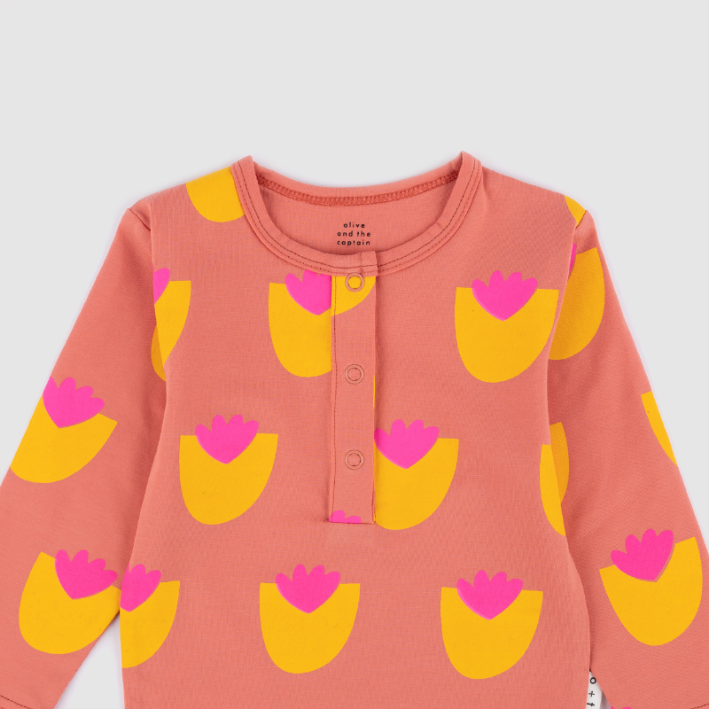 Olive & The Captain LS Bodysuit - Budding Artist Citrus