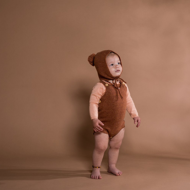 Grown Speckle Merino Bonnet - Clay