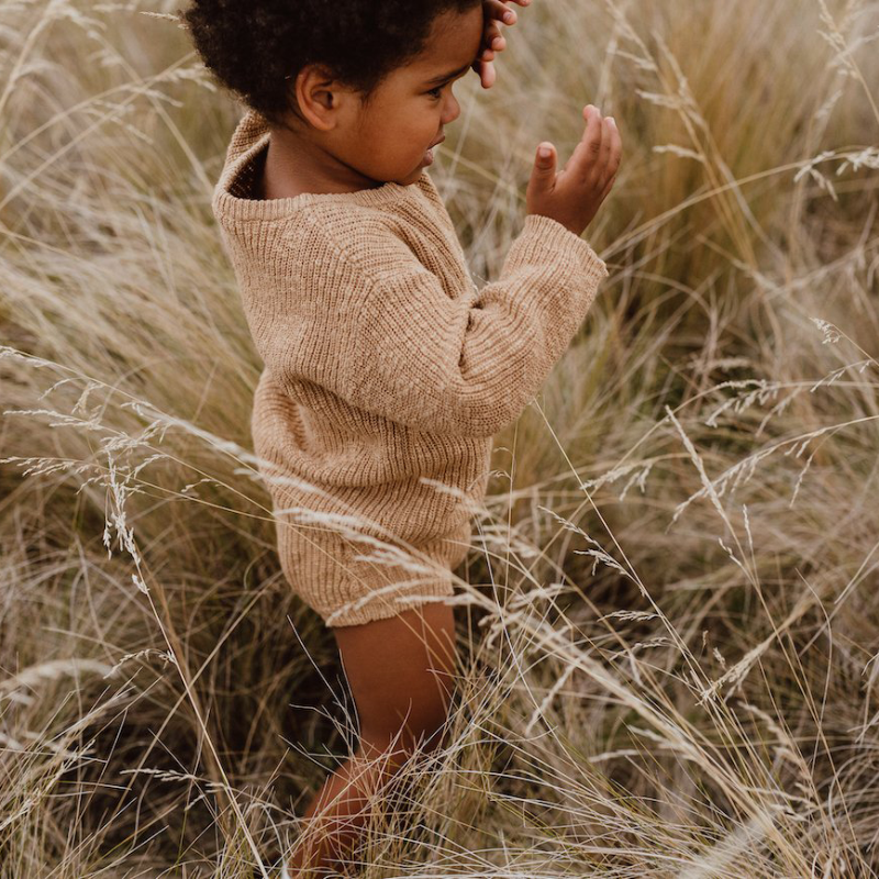 Grown Chunky Rib Bloomers - Brown