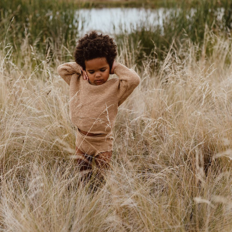 Grown Chunky Rib Bloomers - Brown