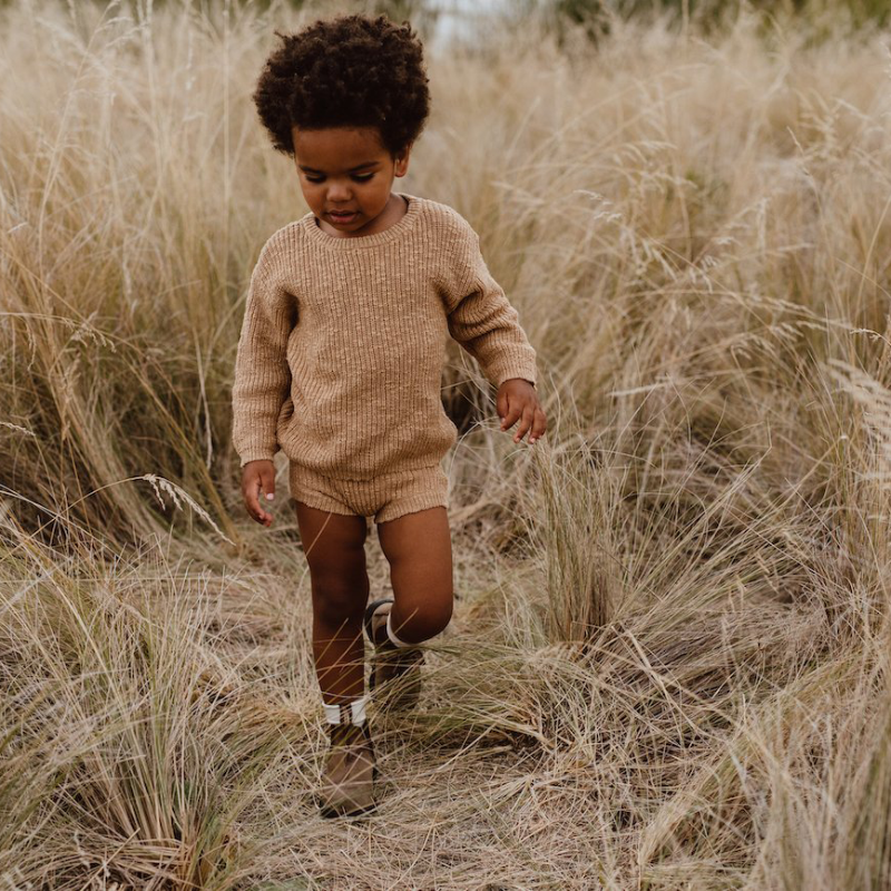Grown Chunky Rib Bloomers - Brown