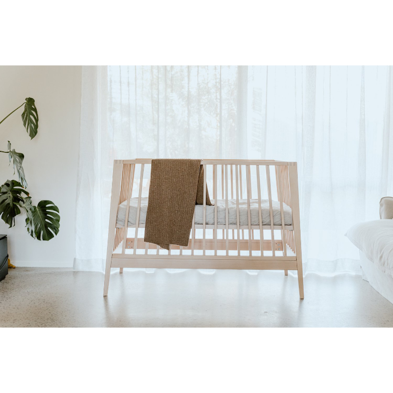 Grown Speckled Merino Baby Blanket - Coffee