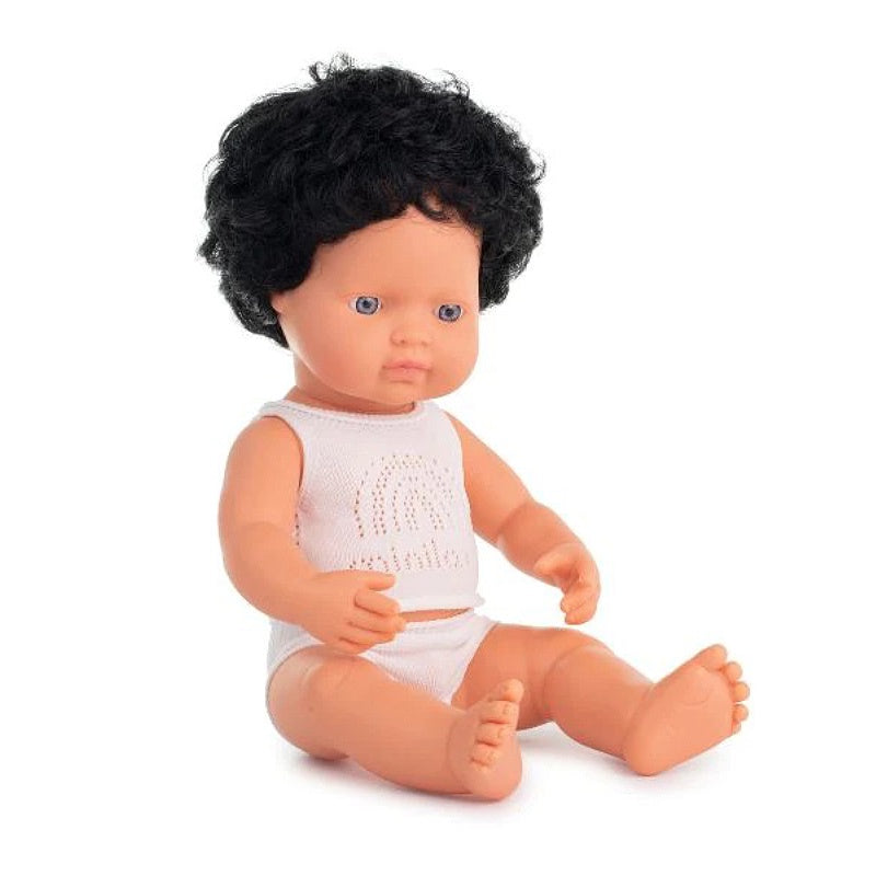 Miniland Doll - Blk Curly Hair Cauc. Boy