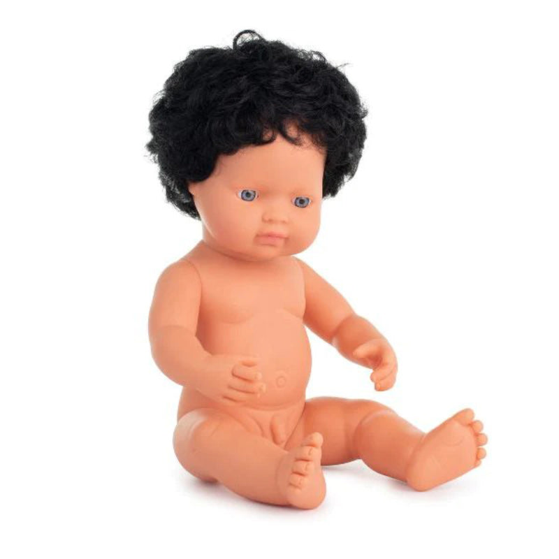 Miniland Doll - Blk Curly Hair Cauc. Boy