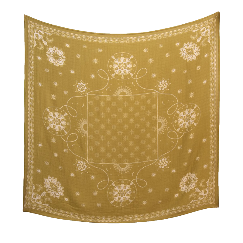 Banabae Bamboo/Org Cotton Swaddle - Celestial Gold